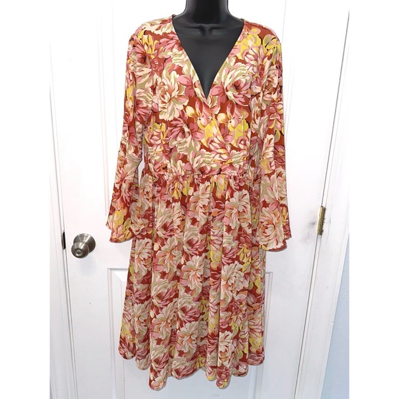 Torrid Mini Chiffon And Studio Knit Surplice Dress - Picture 5 of 10